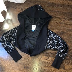 Jeremy Scott for ADIDAS lace hooded Shrug